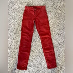 J Brand tomato red jeans